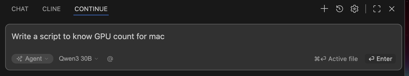 Continue Chat in VS Code